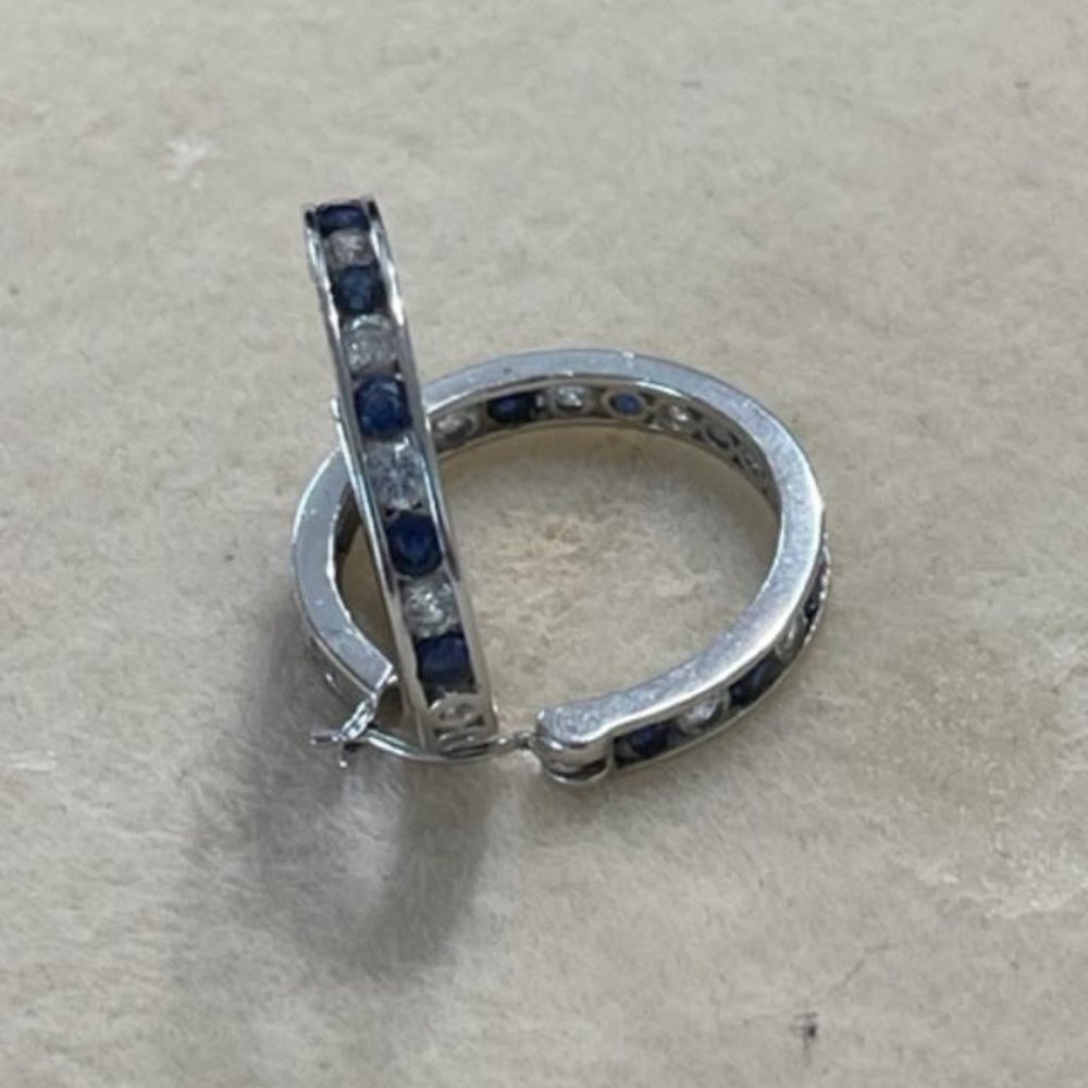 Sterling and sapphire earrings